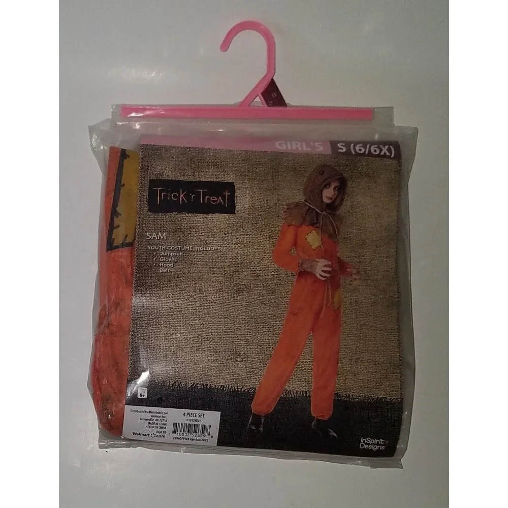 NEW Trick R Treat SAM Girls Halloween Costume Small 6/6X Medium 7/8